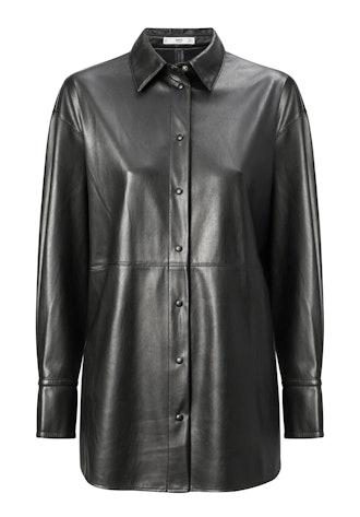 Faux Leather Shirt