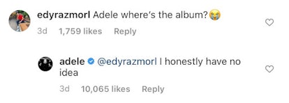 Adele album update