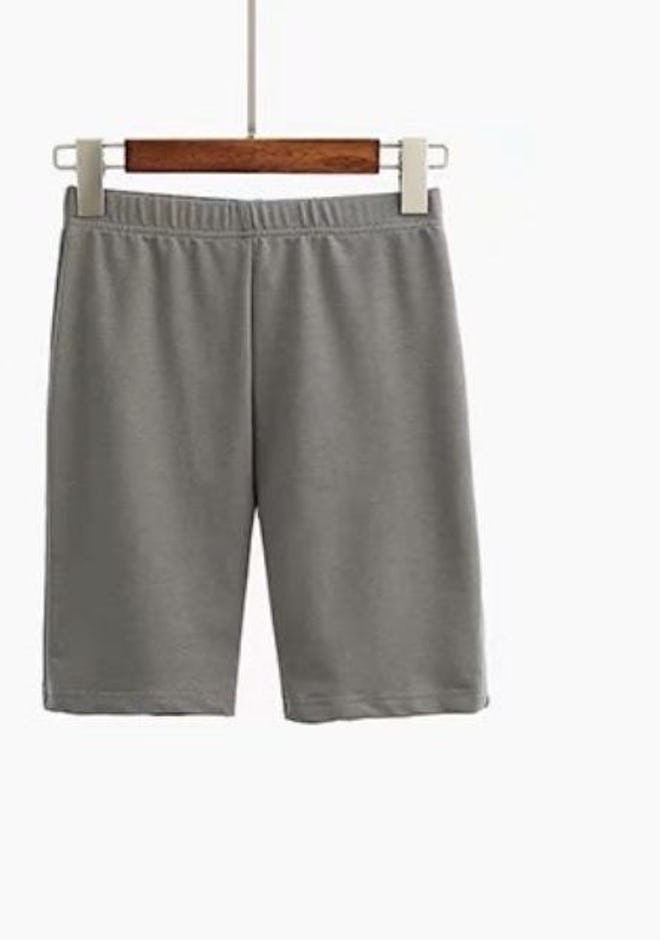 Gray Leisure Biker Shorts