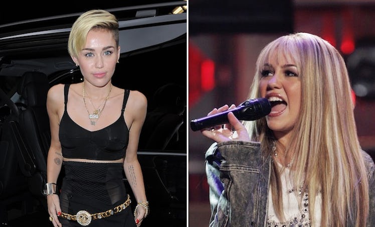 Miley Cyrus and Hannah Montana