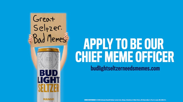Here's how to apply for Bud Light's Chief Meme Officer job.
