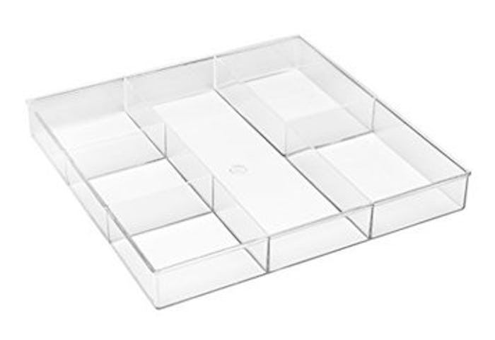 Whitmor 6-Section Clear Drawer Organizer