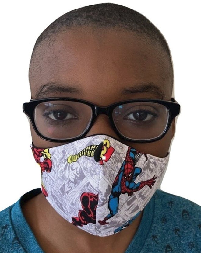 Face Masks for Kids in Super Heroes, AlphVizDesigns