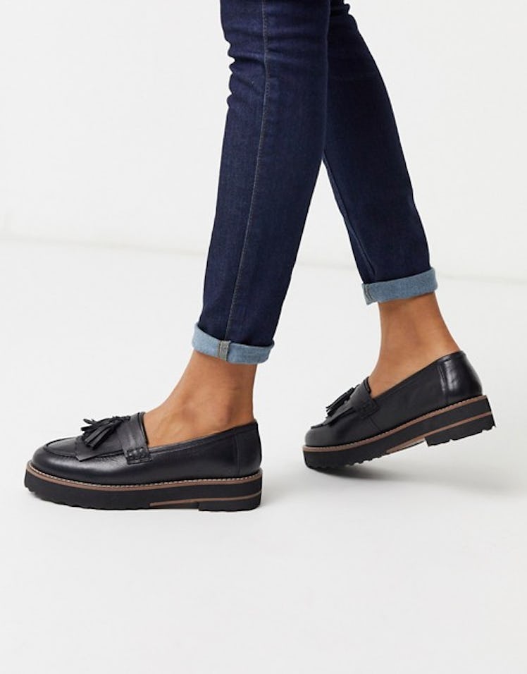 ASOS Design Meze Chunky Fringe Leather Loafers