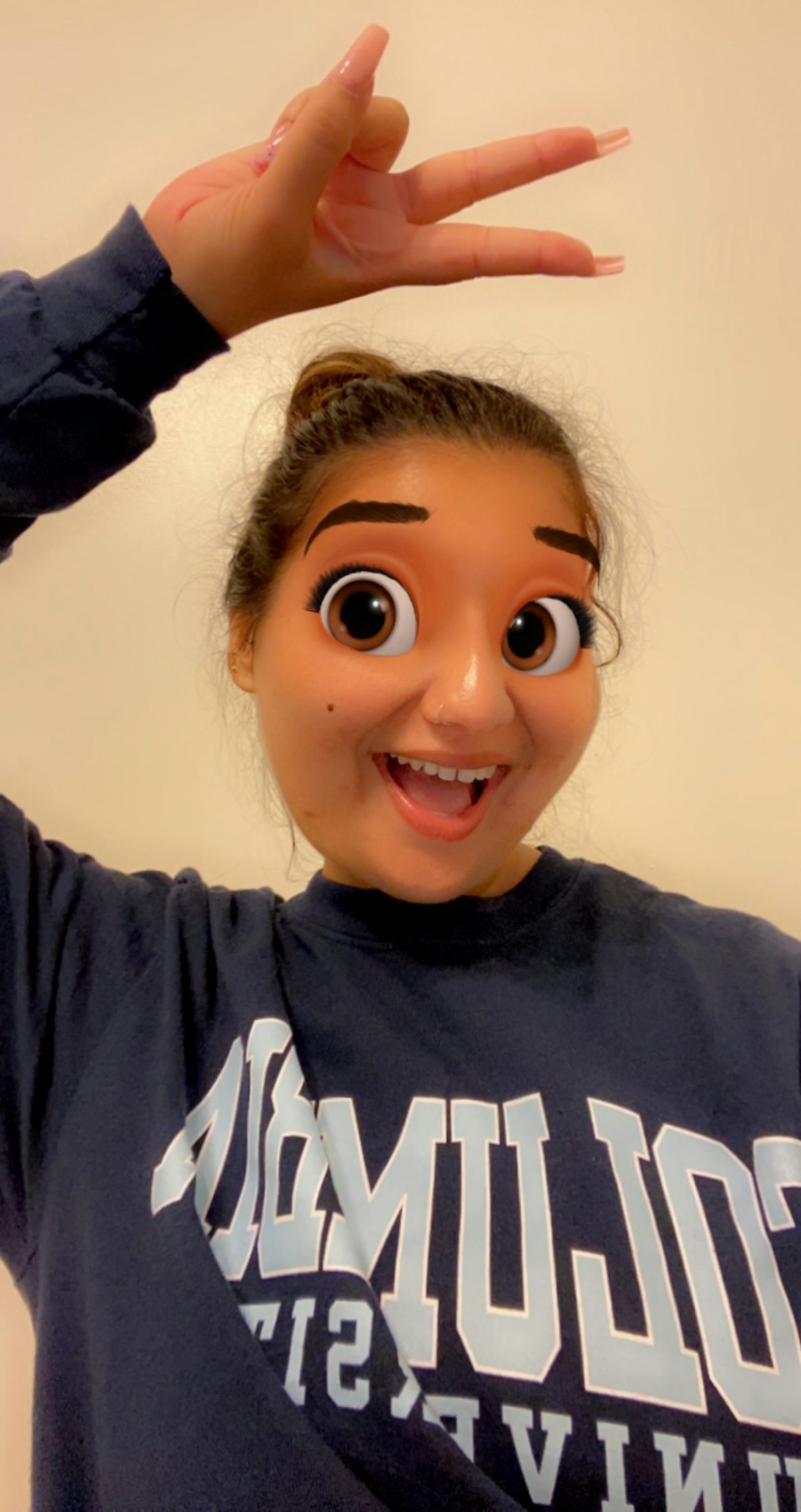 Cartoon Face by Snapchat uses AR effects to cover your eyes with animated ones that look like a Disn...