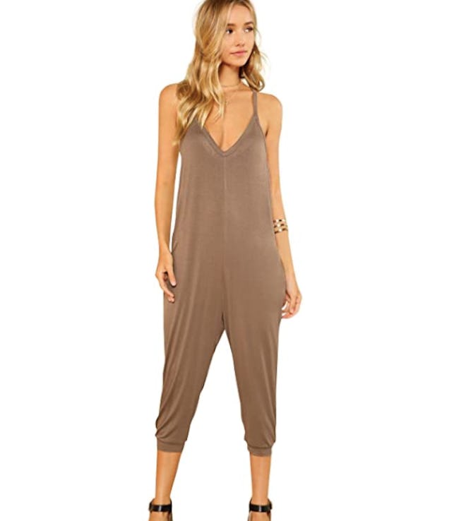 DIDK Spaghetti Strap Harem Leg Cami Jumpsuit