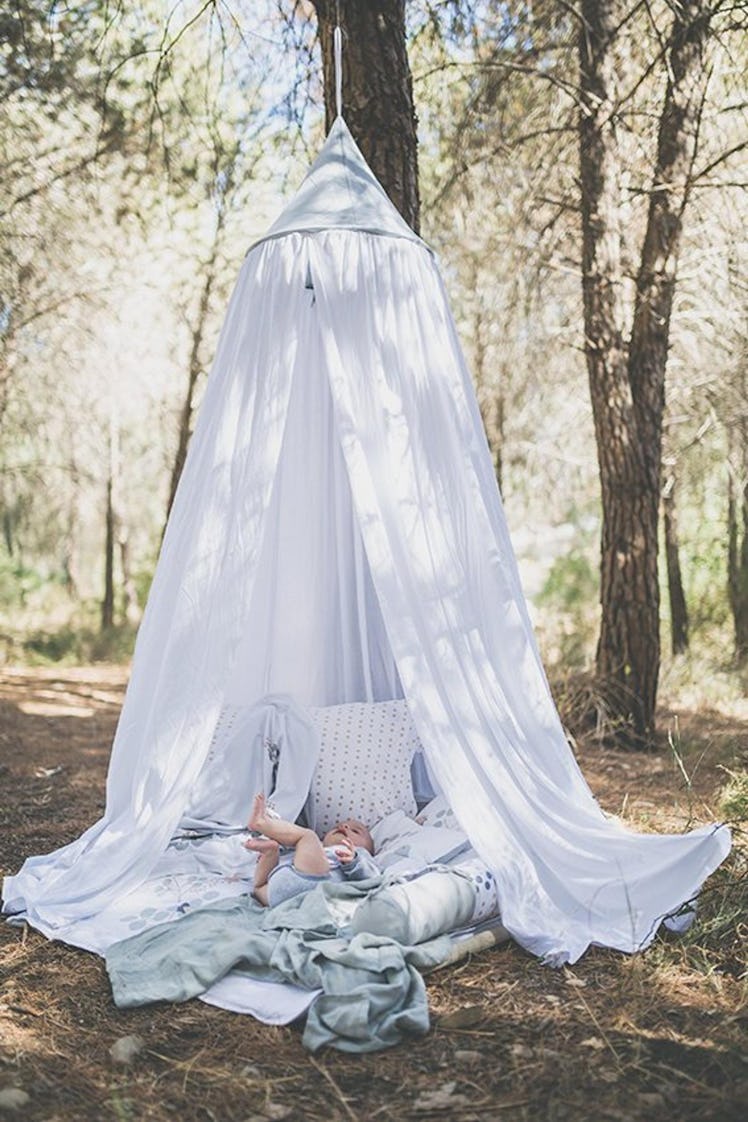 White Organic Cotton Hanging Tent