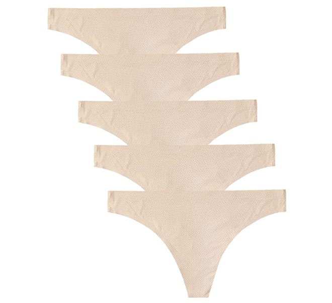 VOENXE Seamless Thongs (5-Pack)