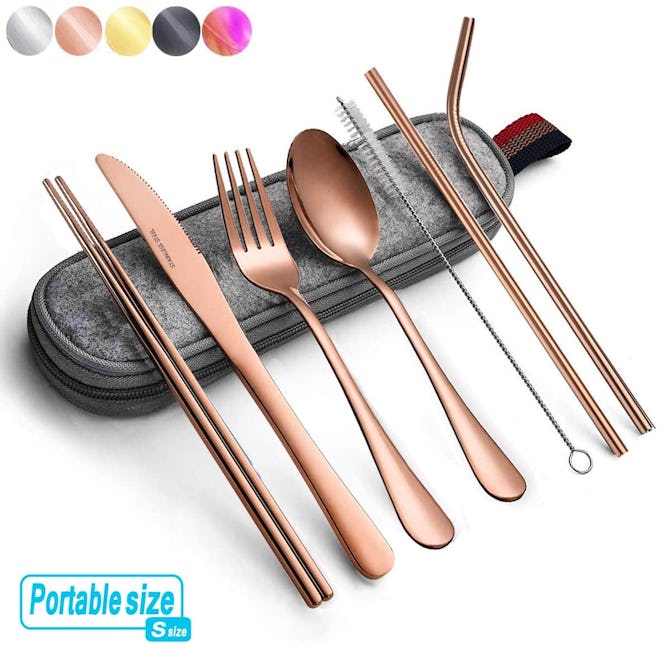 Hommaly Travel Flatware Set with Case (8-Piece)