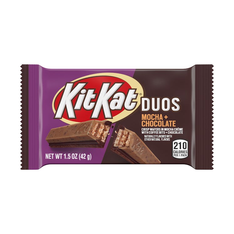 This new Kit Kat Duos Mocha and Chocolate Flavor hits shelves beginning November.