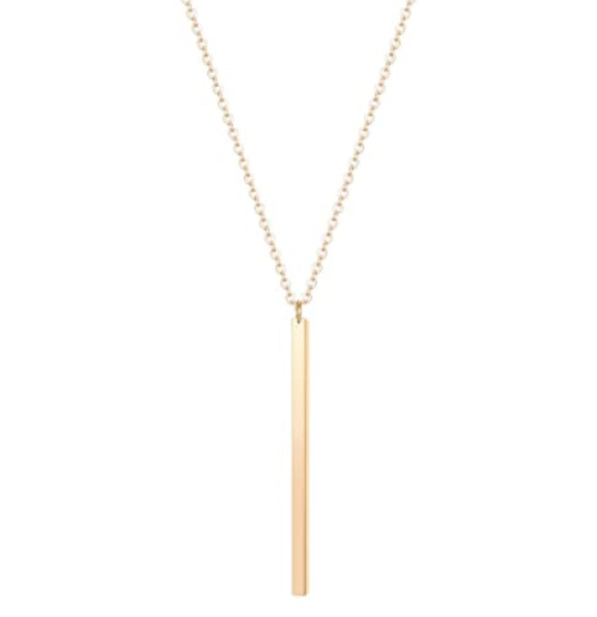 Culovity Vertical Bar Pendant Necklace