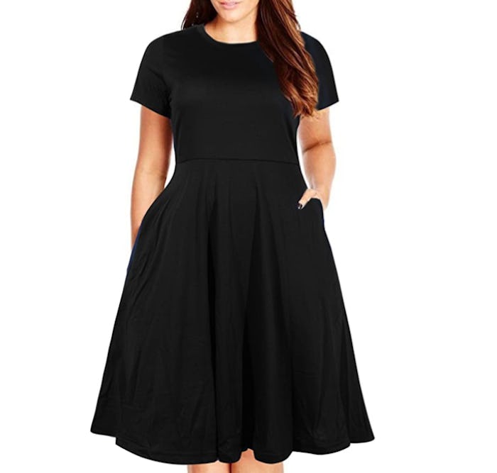 Nemidor Plus Size Fit And Flare Dress