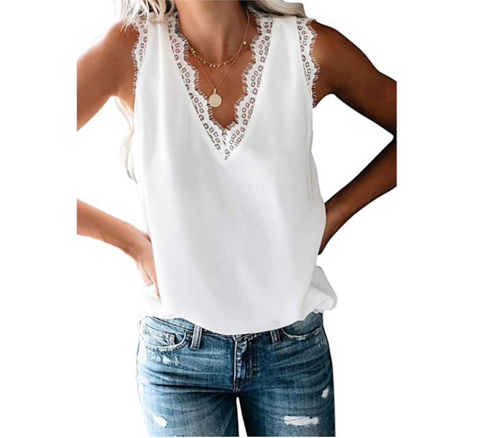 Ecrocoo Lace Trim Cami