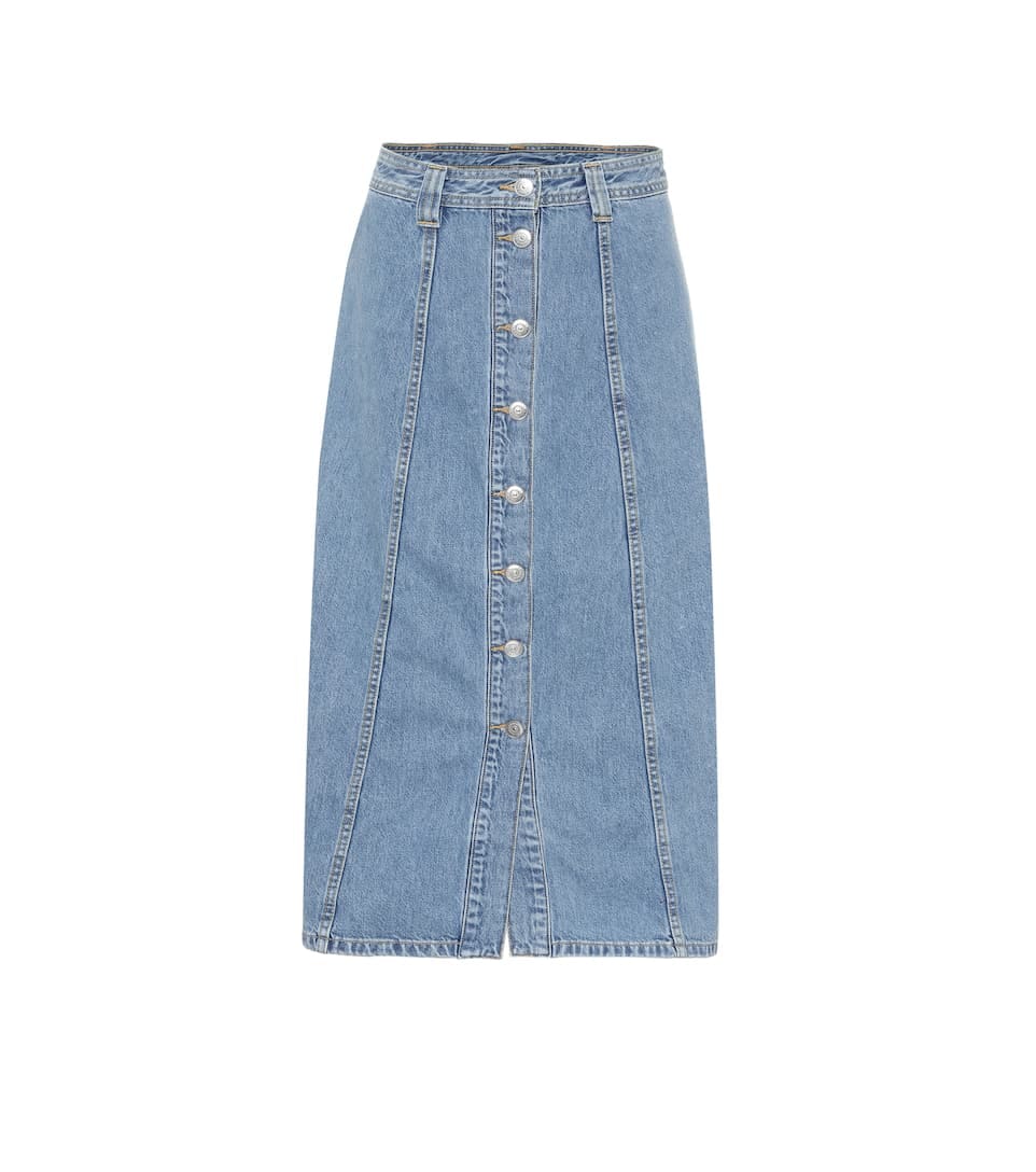 denim skirt with holes