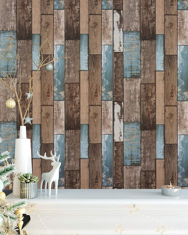 Heroad Wood Plank Removable Wallpaper 