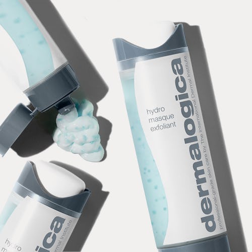 Dermalogica's Hydro Masque Exfoliant tube and texture shot.