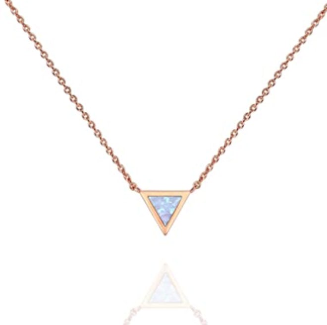 PAVOI Gold Triangle Opal Necklace