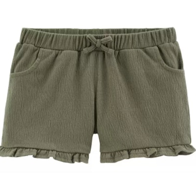 Ruffle Crinkle Jersey Shorts