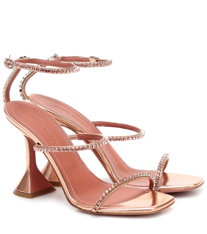 Gilda Metallic-Leather Sandals