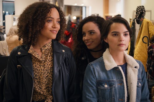 Quintessa Swindell as Tabitha, Kiana Madeira as Moe, and Brianna Hildebrand as Elodie in 'Trinkets' ...