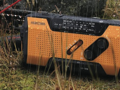 FosPower Emergency Solar Hand Crank Portable Radio as one of the best portable radios for camping