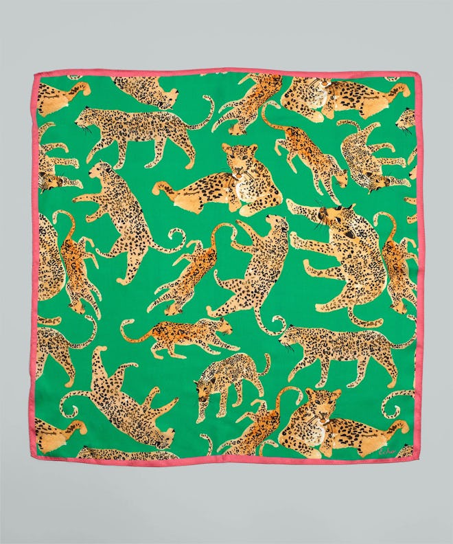 Prowling Ocelot Silk Square