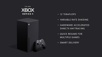 A photo of the Xbox Series X.