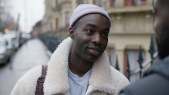 Paapa Essiedu in a white coat in a scene from the "I May Destroy You" series