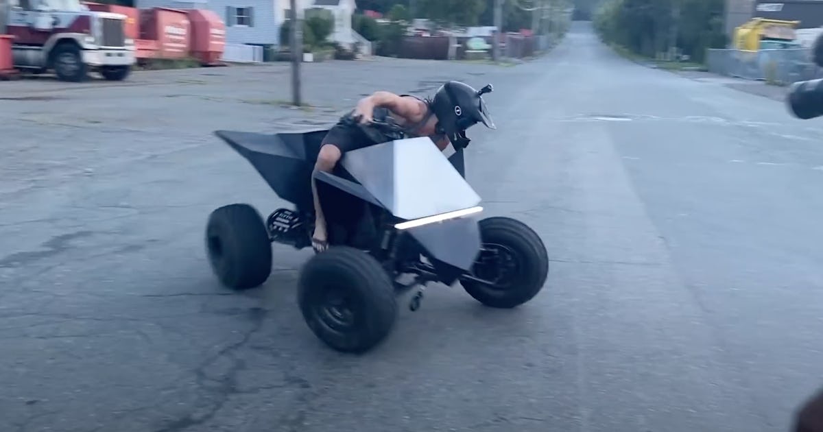 Tesla Cyberquad Watch the mindblowing fanmade ATV hit the roads