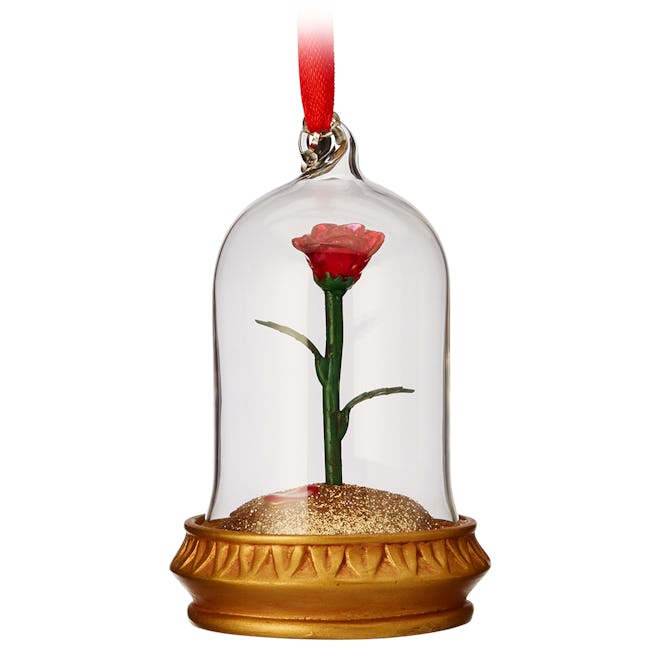 Enchanted Rose Light-Up Hanging Ornament