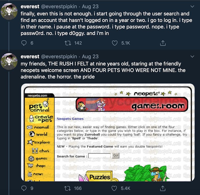 Neopets Twitter screengrab 3