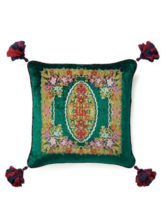 Velvet Floral Jacquard Cushion