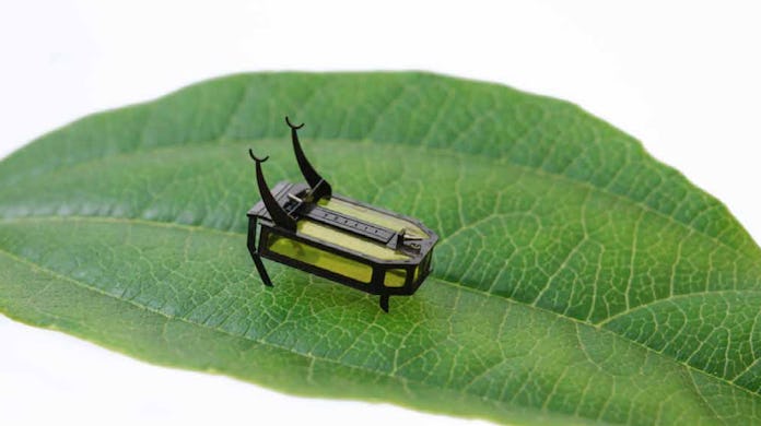 The RoBeetle is a tiny alcohol powered robot.