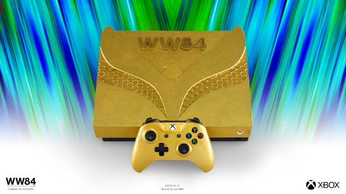 A golden Xbox One X.