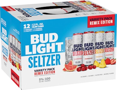 These new Bud Light Seltzer flavors in the Remix Pack include tasty fruit sips like Pineapple and Cr...
