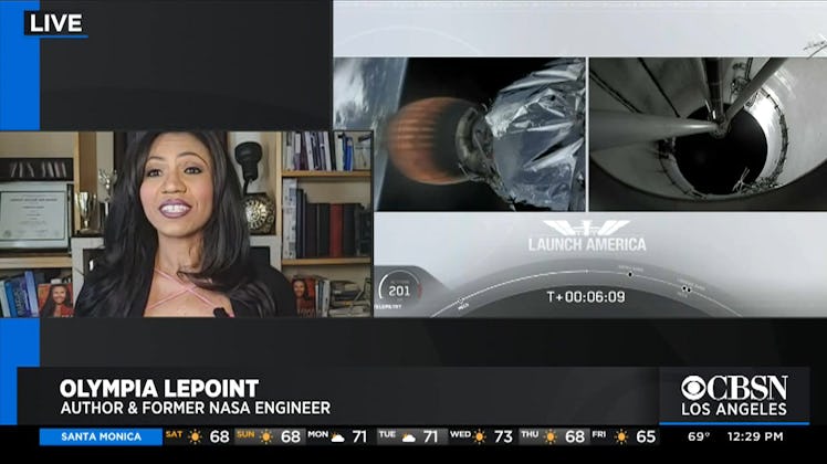 LePoint during a segment for CBSN Los Angeles from her living room.