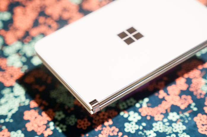 The Surface Duo's metal hinge is smooth as hell.