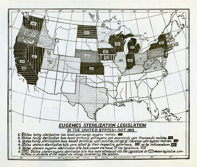 By 1913, many states had or were on their way to having eugenic sterilization laws. 