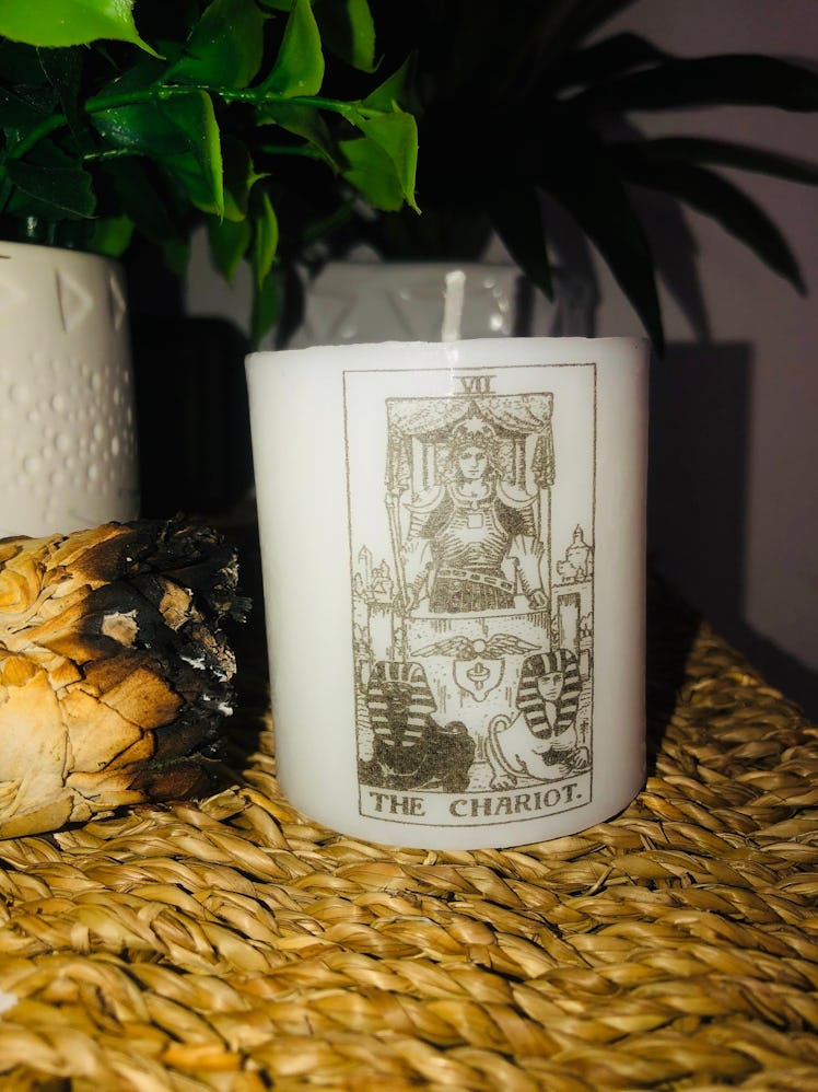 The Chariot Tarot Cancer Candle