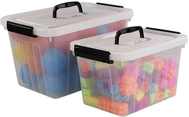 Obston 12 Quart & 6 Quart Plastic Latching Box With Handles