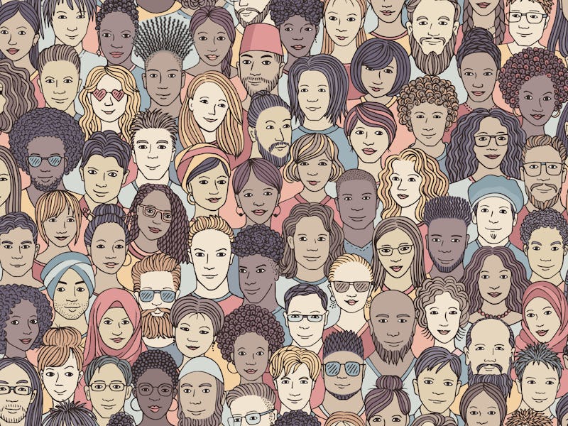 A crowd of people.