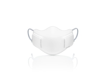 A front view of the air purifier mask.