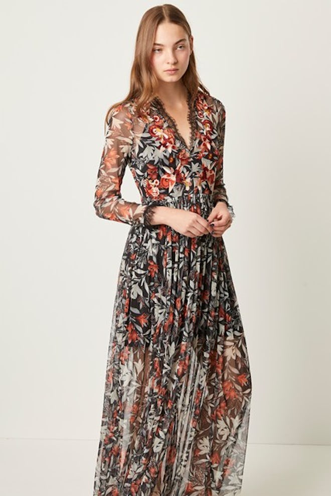 Floral Embroidered Maxi Dress