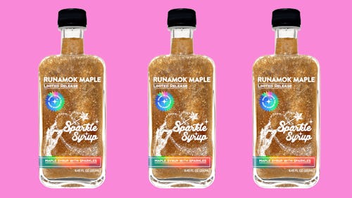 Runamok is selling glitter maple syrup.