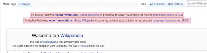 The Wikipedia for Scotland is being reviewed for widespread inaccuracy.