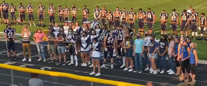 Cheerleaders are asking anti-mask parents to "mask up."