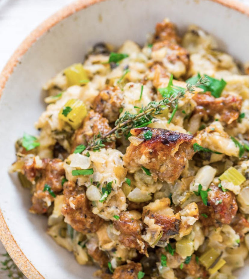 Slow Cooker Sausage Stuffing back to school recipe