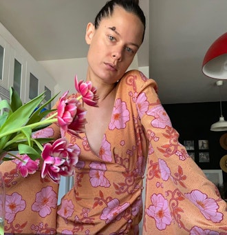 FRESHLY CUT FLOWERS KIMONO DRESS