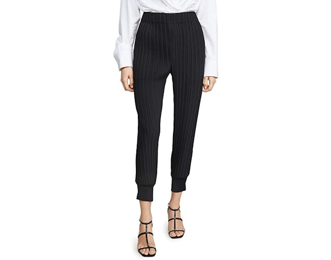3.1 Phillip Lim Pinstripe Jogger Pants with Piping