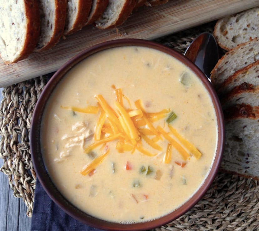 Cheddar & Ale Chicken Chowder is a delicious slow-cooker recipe for back to school nights